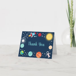 Weltraumraketenschiff Planets Geburtstag Vielen Da Dankeskarte