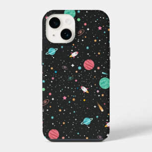 Weltraumraketenschiffe und Planeten iPhone 14 Hülle