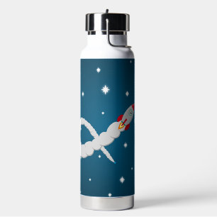 Weltraumraketenstart im Weltraum Trinkflasche