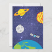 Weltraumraubenschlag zum Geburtstag Einladung (Rückseite)