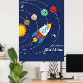 Weltraumraumastronaut Poster (Heimbüro)