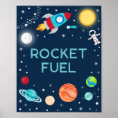 Weltraumraumflugzeuge für Raketen zum Geburtstag Poster (Vorne)