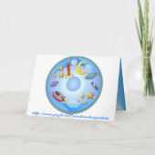 Weltraumreise ~ 1. Geburtskarte Karte (Rückseite)