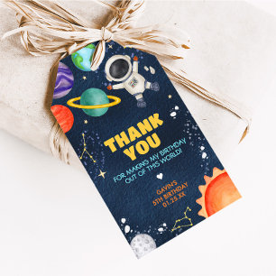 Weltraumreise Geburtstagsparty Fvor Tags Geschenkanhänger