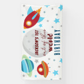 Weltraumreise rund um die Sonne 1. Geburtstag Banner (Vertikal)