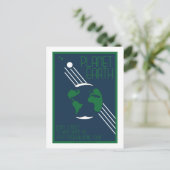 Weltraumreisekarte - Erde Postkarte (Stehend Vorderseite)