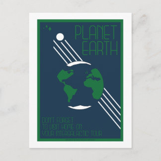 Weltraumreisekarte - Erde Postkarte