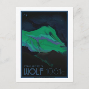 Weltraumreisekarte - Wolf 1061c Postkarte