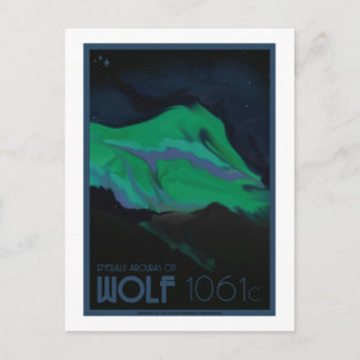 Weltraumreisekarte - Wolf 1061c Postkarte