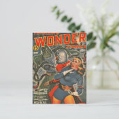 Weltraumreisende, die vom Tentacle-Monster angegri Postkarte (Stehend Vorderseite)