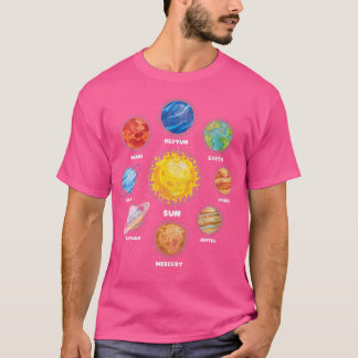 Weltraumreisende Raumfahrer Planets Sun Astronom T-Shirt