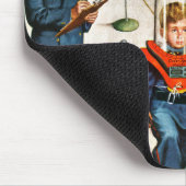 Weltraumreisender Mousepad (Ecke)