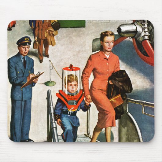 Weltraumreisender Mousepad (Vorne)