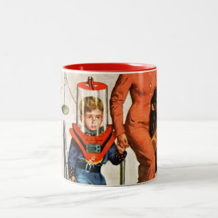 Weltraumreisender Zweifarbige Tasse