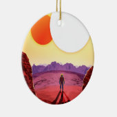 Weltraumreiseziel Planet-Abenteuer Keramik Ornament (Rechts)