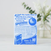 Weltraumrennen Postkarte (Stehend Vorderseite)