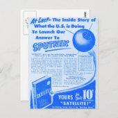 Weltraumrennen Postkarte (Vorne/Hinten)