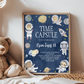 Weltraumsafari Geburtstag Zeitkapsel Zeichen Poster