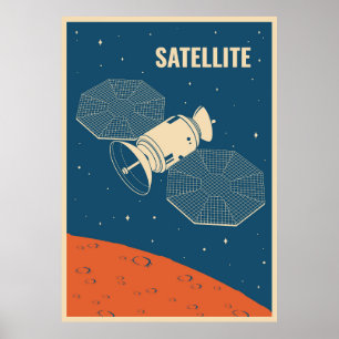 Weltraumsatellit Poster