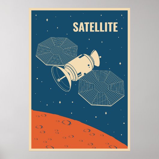 Weltraumsatellit Poster (Vorne)