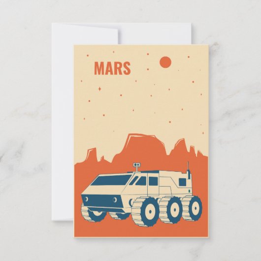 Weltraumsatellit RSVP Karte (Vorderseite)