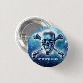 Weltraumschädel. Gestalted Button (Vorne & Hinten)
