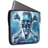 Weltraumschädel. Personalisiert Laptopschutzhülle (Vorne Rechts)