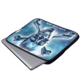 Weltraumschädel. Personalisiert Laptopschutzhülle (Vorne Knopf)