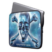 Weltraumschädel. Personalisiert Laptopschutzhülle (Vorderseite Links)