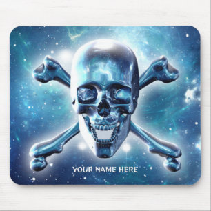 Weltraumschädel. Personalisiert Mousepad