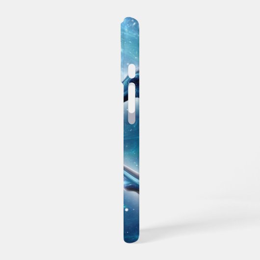 Weltraumschädel. Personalisierter TelefonCase iPhone 16 Hülle (Linke Seite)