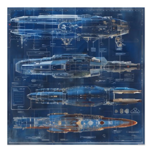 Weltraumschiff-Konzept Fotodruck (Vorne)
