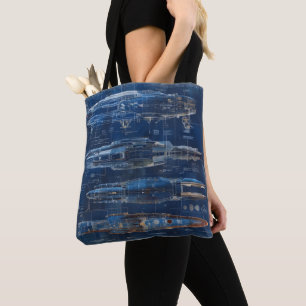 Weltraumschiff-Konzept Tasche