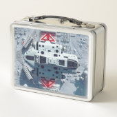 Weltraumschiff Metall Brotdose (Rückseite)