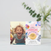 Weltraumschiff-Planet Postkarte (Stehend Vorderseite)