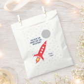 Weltraumschiff-Rakete Valentine bevorzugt Flaggen Geschenktütchen (Ausgeschnitten)
