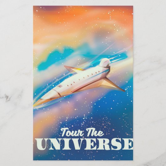 Weltraumschiff Tour Briefpapier (Vorderseite)