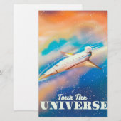 Weltraumschiff Tour Briefpapier (Vorne/Hinten)