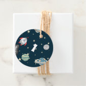 Weltraumschiff und Planeten Geschenkanhänger (Beispiel)