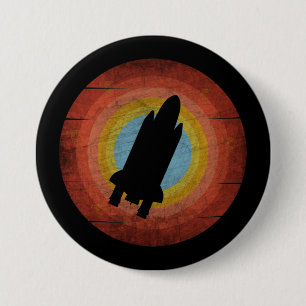 WELTRAUMSCHIFF VINTAGE RETRO BUTTON
