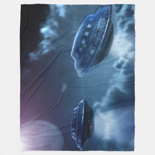 WELTRAUMSCHIFFE FLEECEDECKE (Vorderseite)