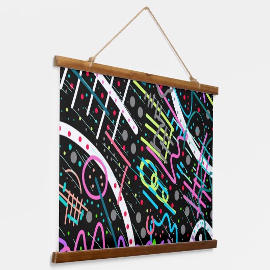 Weltraumschimmel Wandteppich Mit Holzrahmen (Gewinkelt)