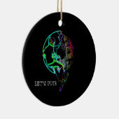 Weltraumschootting - Fliegender Scooter Keramik Ornament (Rechts)