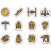 Weltraumschrott Aufkleber (Vorderseite)