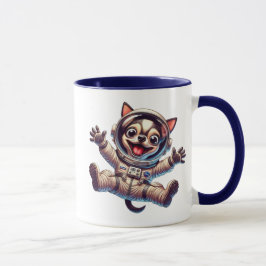 Weltraumschwimmender Astronaut. Tasse