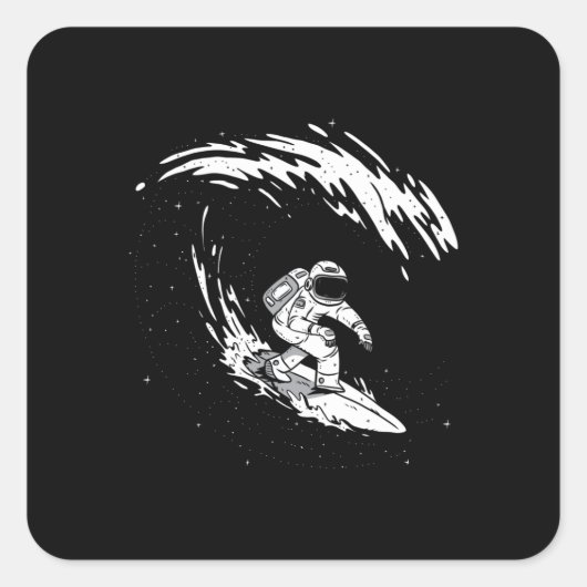 Weltraumsegler Quadratischer Aufkleber (Vorderseite)