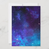 Weltraumsitzkarte. Nachtsterne. Hochzeit der Marin Einladung (Rückseite)