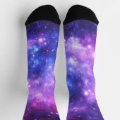Weltraumsocken - Muster für Lila Raumstationen Socken (Oben)