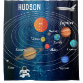 Weltraumsolarsystem Raumfahrtschiff Pluto Duschvorhang (Vorderseite)