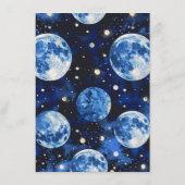 Weltraumsolarsystem | Watercolor Baby Shower - Emp Begleitkarte (Rückseite)